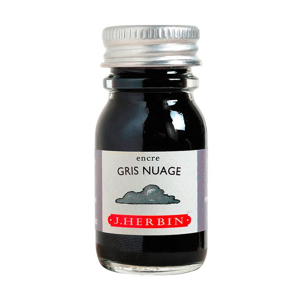 J.Herbin 10ml Fountain Pen Ink Bottle Gris Nuage
